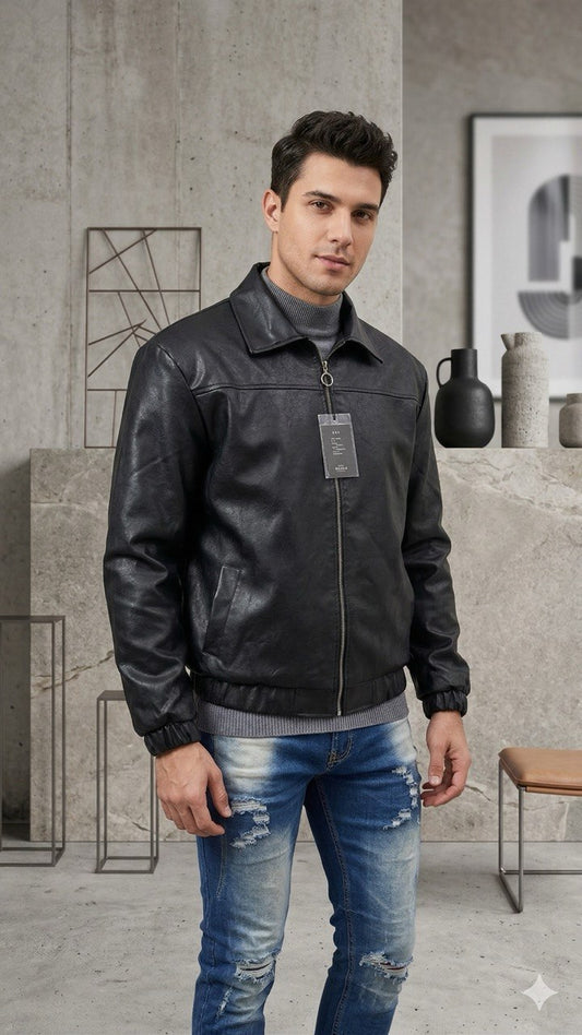 Chaqueta Oversize cuero textil T38H