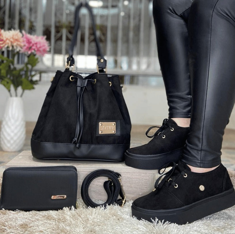 BOLSO DAMA BILLETERA+CALZADO LINCE