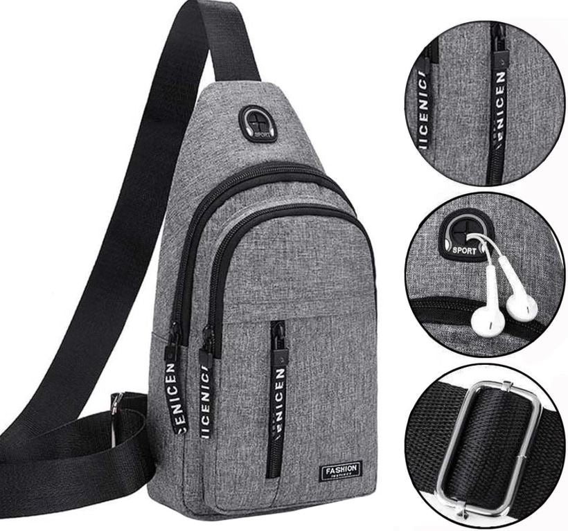 Bolso bandolera tipo carriel multiusos